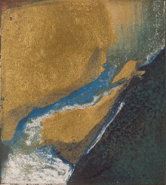 Artwork by Jean-Jacques Ostier, Notes sur le temps, Made of mixed media on cardboard