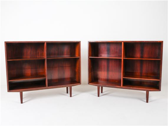 2) OMANN JUN MODEL 7 ROSEWOOD BOOKCASES