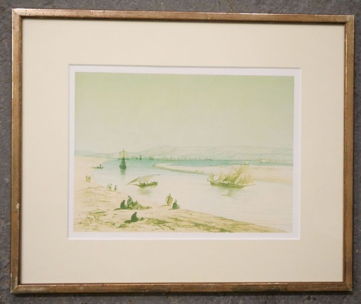 Edouard Riou | Feluccas on the Suez Canal | MutualArt
