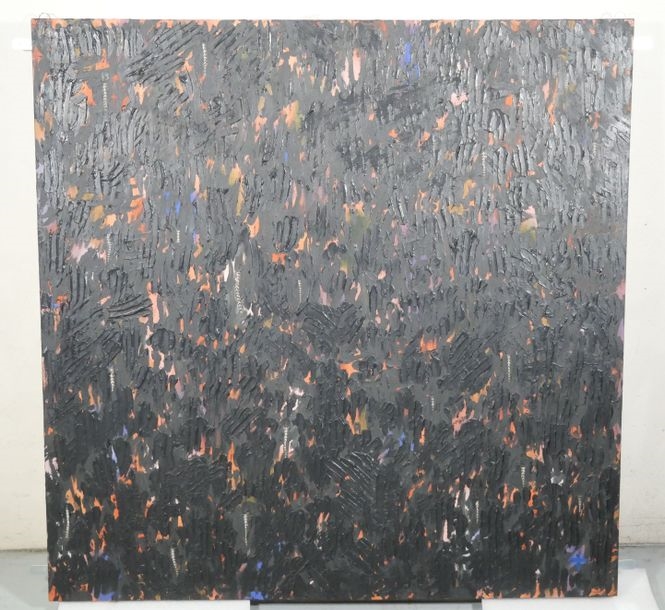 Artwork by Noël Dolla, Composition, Made of Oil on wood