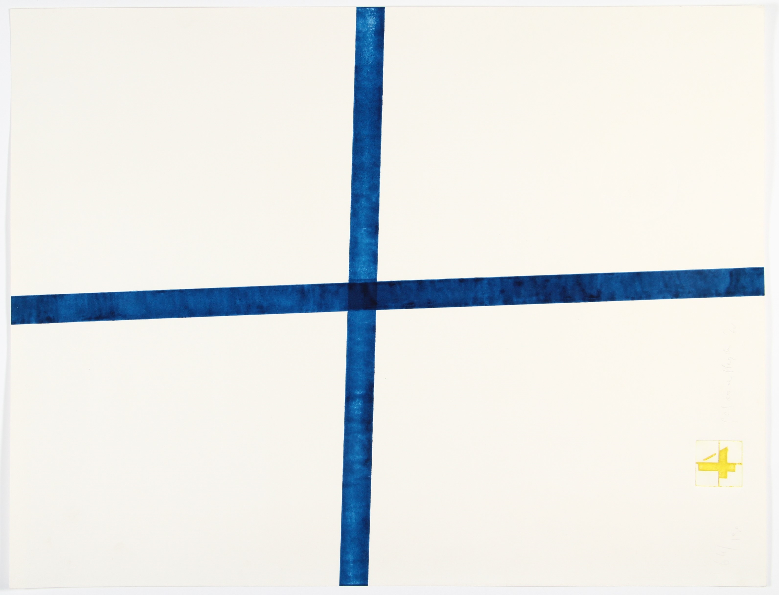 J.C.J. Heyden | Composition with blue cross | MutualArt