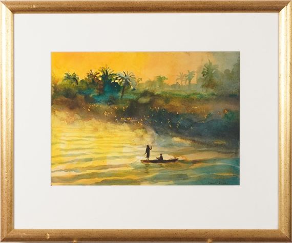 Cecil Rice | Fishermen on a boat (20th Century) | MutualArt