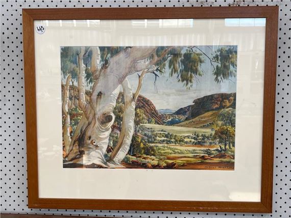 FRAMED ALBERT NAMATJIRA PRINT - CENTRAL AUSTRALIA by Albert Namatjira