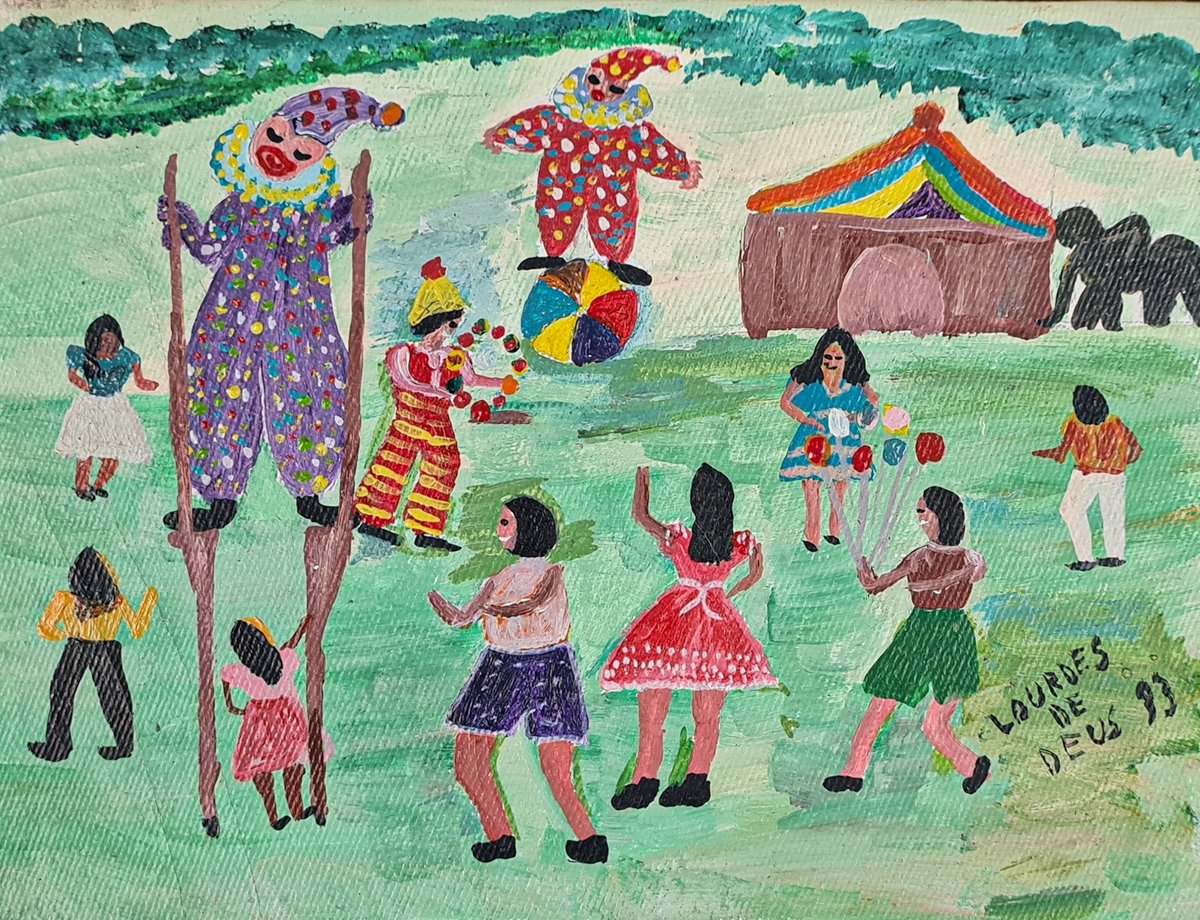 Artwork by Lourdes de Deus, O circo, Made of oil on canvas