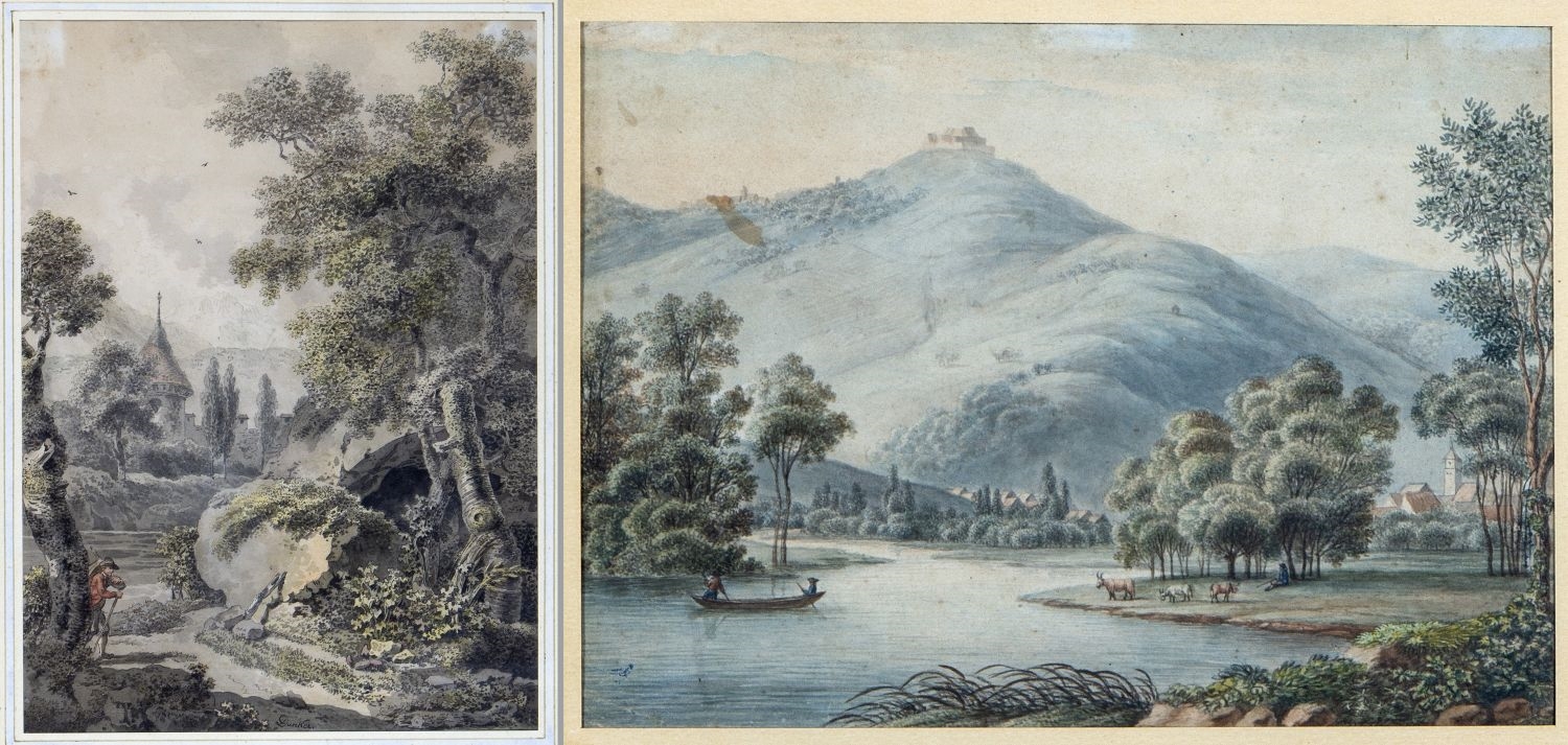 Artwork by Philip-Heinrich Dunker, Dunker, Philipp Heinrich. 1781 Bern - Nürnberg 1836, Made of watercolor