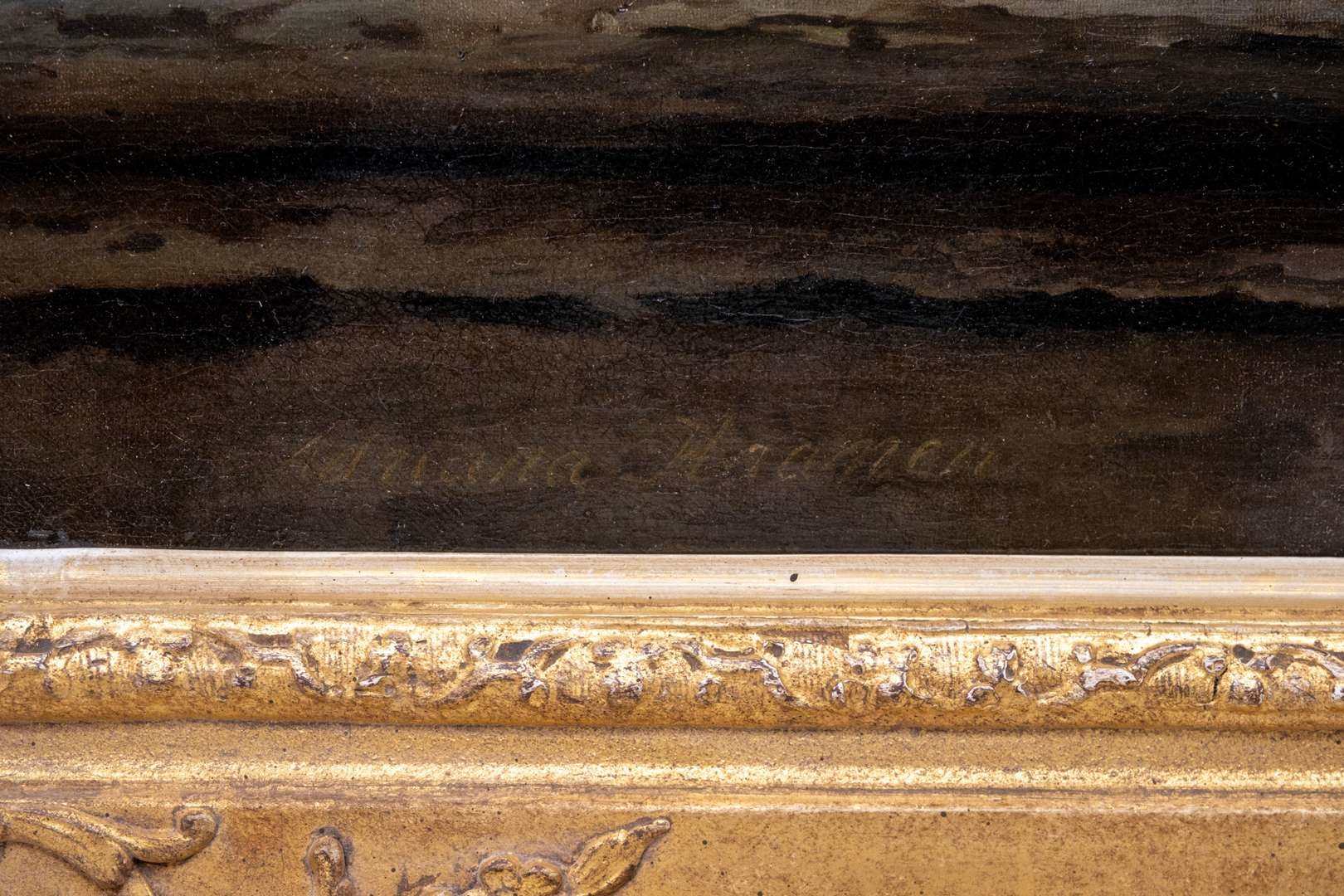 Artwork by Adriana Johanna Haanen, Lucious fruit still life with grapes, prunes, cranberries, a pineapple and melon, Made of oil on canvas