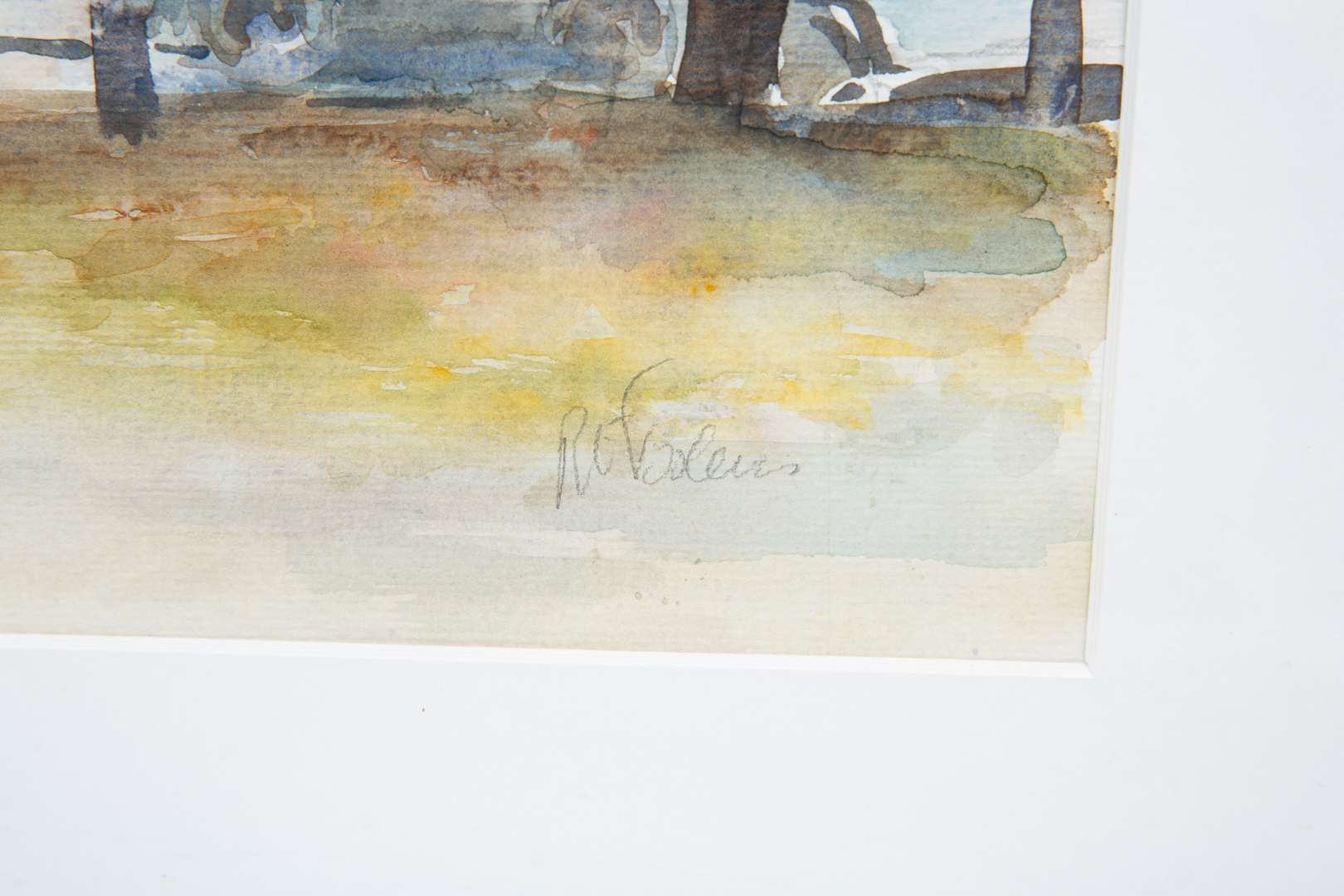 Artwork by Renée Toulens, Lange Voorhout, Made of potlood en aquarel