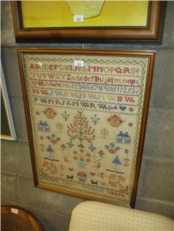 Sampler by Mary Watson Aged 12 1924 - Mary Watson