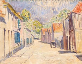 Street view in a French village - William Henry Singer