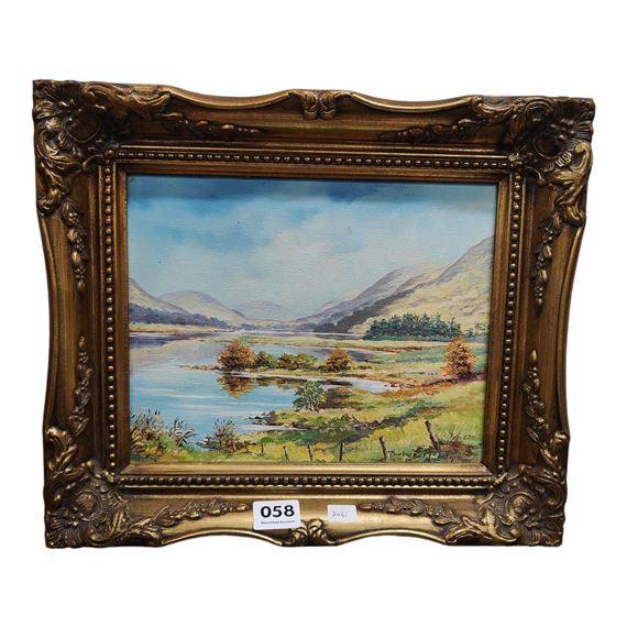 BARBARA MCINTYRE OIL ON CANVAS SCOTTISH LANDSCAPE 25 X 20.5CM by Barbara McIntyre