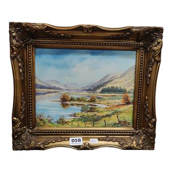 BARBARA MCINTYRE OIL ON CANVAS SCOTTISH LANDSCAPE 25 X 20.5CM - Barbara McIntyre