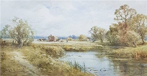 HENRY J KINNAIRD - WATERCOLOUR - LANDSCAPE 39CM X 20CM by Kinnaird