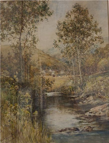 KINNAIRD - WATERCOLOUR - NEAR BOSCASTLE - 17'X13 by Kinnaird