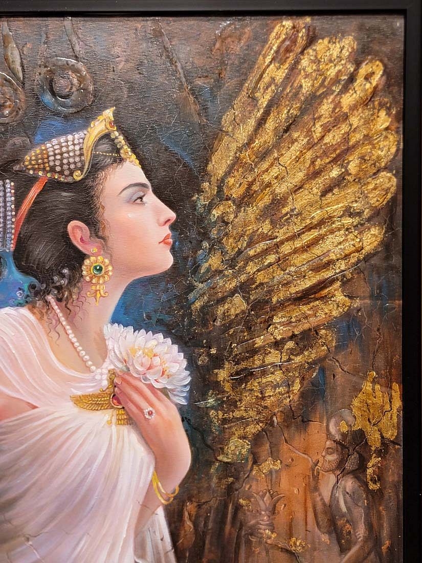 Artwork by Hojat Shakiba, Persian Oil On Canvas Of ' Noble Commander ' Signed By Hojat Shakiba, Made of oil on canvas