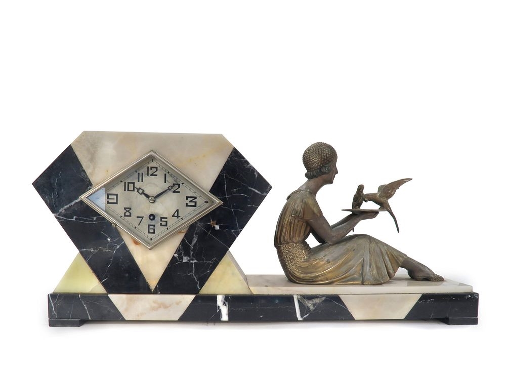 French Art Deco | Chiparus, French Art Deco Clock C.1920s (Circa 1920s ...