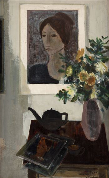 Still Life with Painting by Sever Frenţiu, circa 17