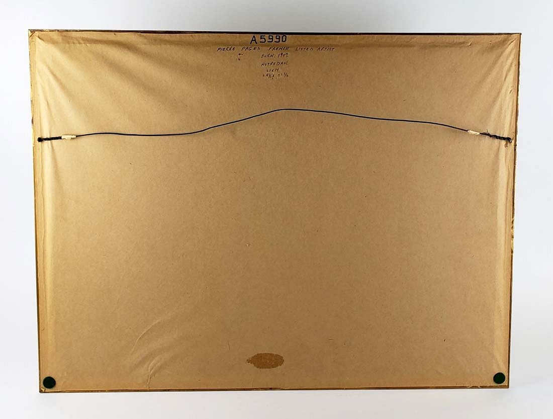 Artwork by Pierre Pages, Pierre Pages Watercolor of Notredame Signed, C. 1940's, Made of watercolor painting