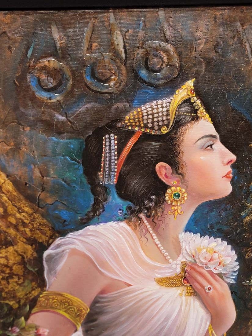 Artwork by Hojat Shakiba, Persian Oil On Canvas Of ' Noble Commander ' Signed By Hojat Shakiba, Made of oil on canvas