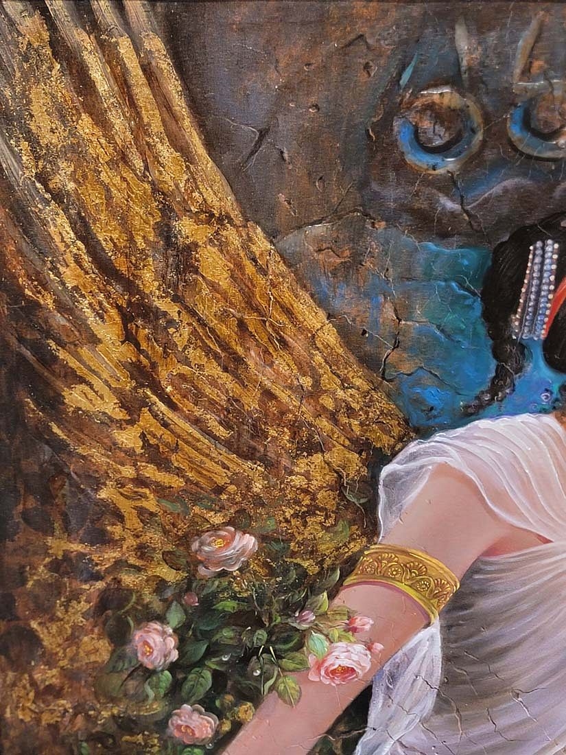 Artwork by Hojat Shakiba, Persian Oil On Canvas Of ' Noble Commander ' Signed By Hojat Shakiba, Made of oil on canvas