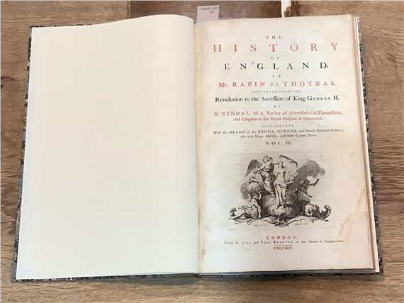 ° ° Rapin de Thoyras and Plates engraved by J S Muller for Mr Tindal's continuation of Mr Rapin's Medallic History of England - Johann Sebastian Müller