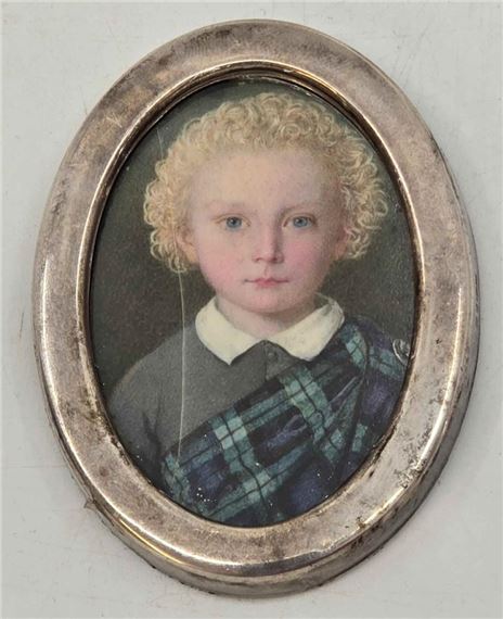 William Egley | William Egley - A fine miniature portrait (Af) - Head ...
