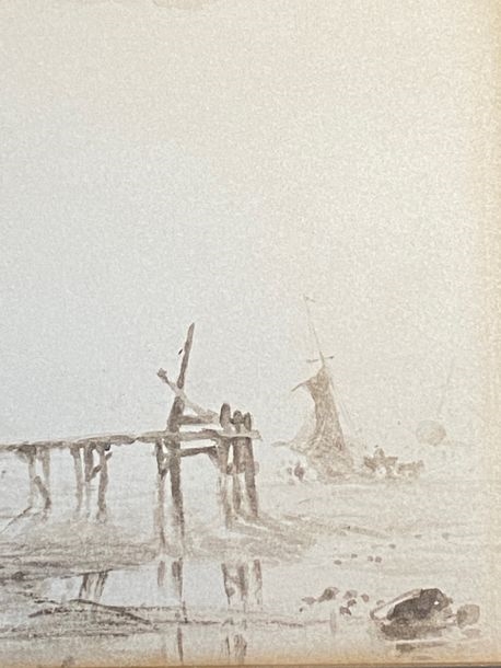 Artwork by George Sheffield, Georges SHEFFIELD Port Wash Monogrammed and dated lower left 12 x 16.5 cm, Made of Wash