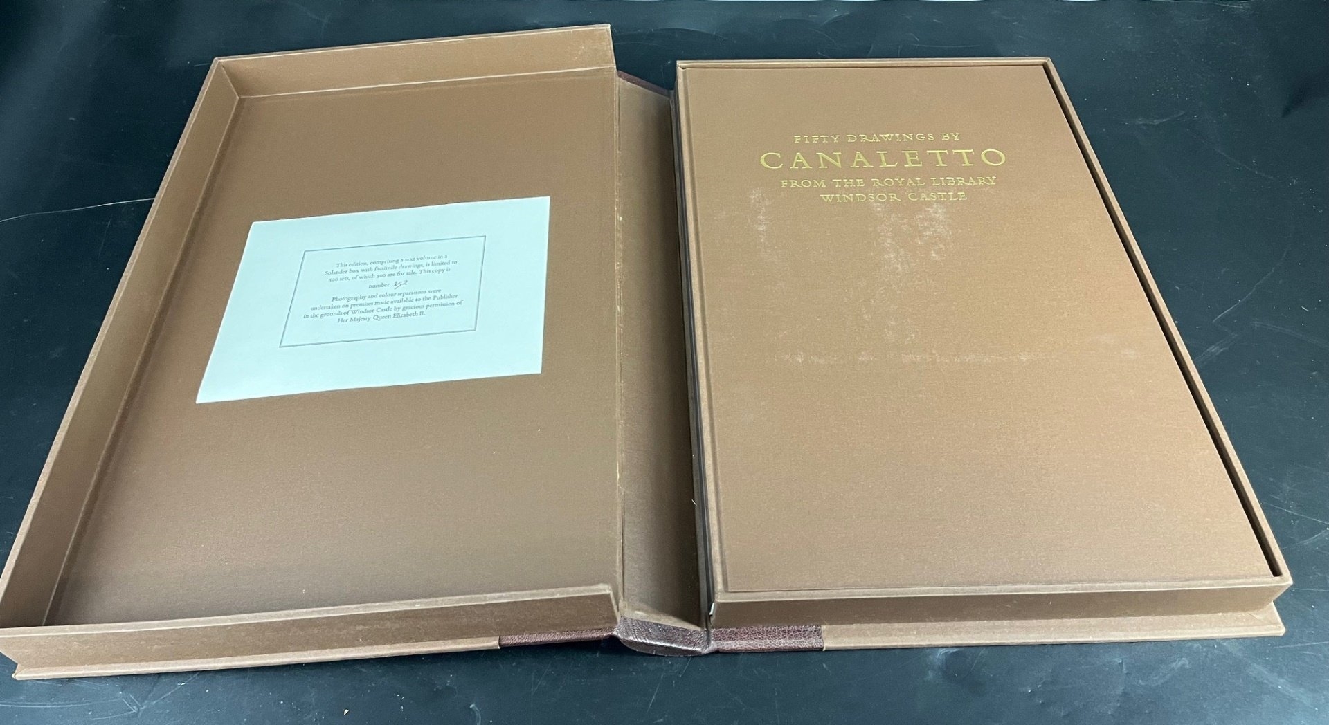 Artwork by Canaletto, Fifty Drawings By Canaletto, The Queen's Collection at Windsor Castle, Made of Oversized leather