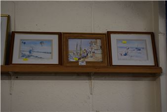 Elizabeth Myfanwy Clough - Pair of coloured prints of children together with one other - Elizabeth Myfanwy Clough