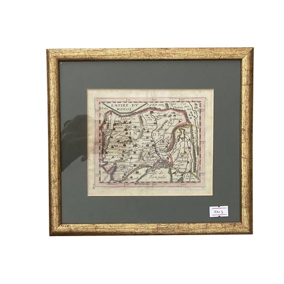 Pierre Duval | 1682年地图莫卧儿帝国 ORIGINAL 1682 MAP OF THE MUGHAL EMPIRE ...