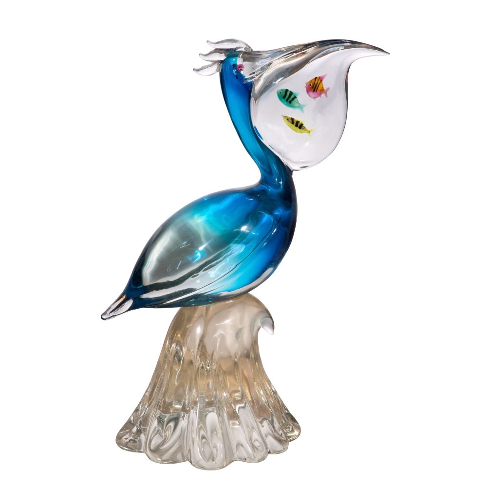 Elio Raffaeli | Elio Raffaeli for Oggetti Murano Glass Pelican | MutualArt