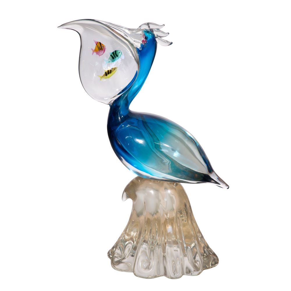 Elio Raffaeli | Elio Raffaeli for Oggetti Murano Glass Pelican | MutualArt