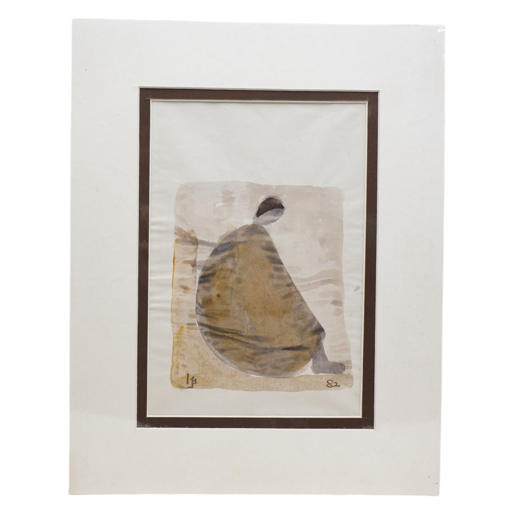 Artwork by Ivan Peries, Seated Man, Made of watercolour on paper