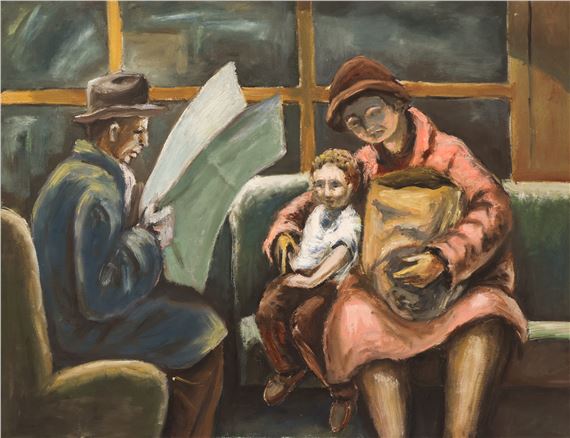 Neil Meitzler ''Mother and Child'' 1964 Oil on Canvas 17''x22'' Image by Neil Meitzler, 1964