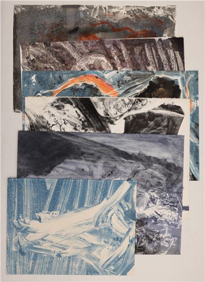 6pc Neil Meitzler Abstract Artworks on Arches 22''x30'' Largest - Unsigned