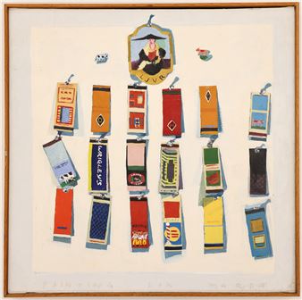 Liza Von Rosenstiel ''Painting for Marda'' Oil on Canvas Framed 30.5''x30.5 - Liza von Rosenstiel