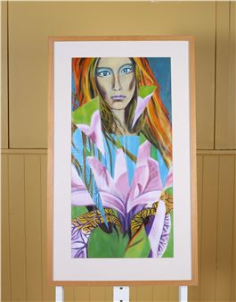 JULIE WOLF Female Study Mixed media on paper laid on board - Julie Wolf