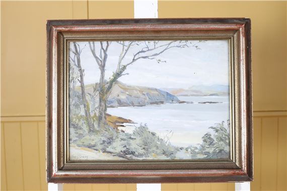 THEO J. GRACEY Seascape Oil on board Signed lower left cm by Theodore James Gracey