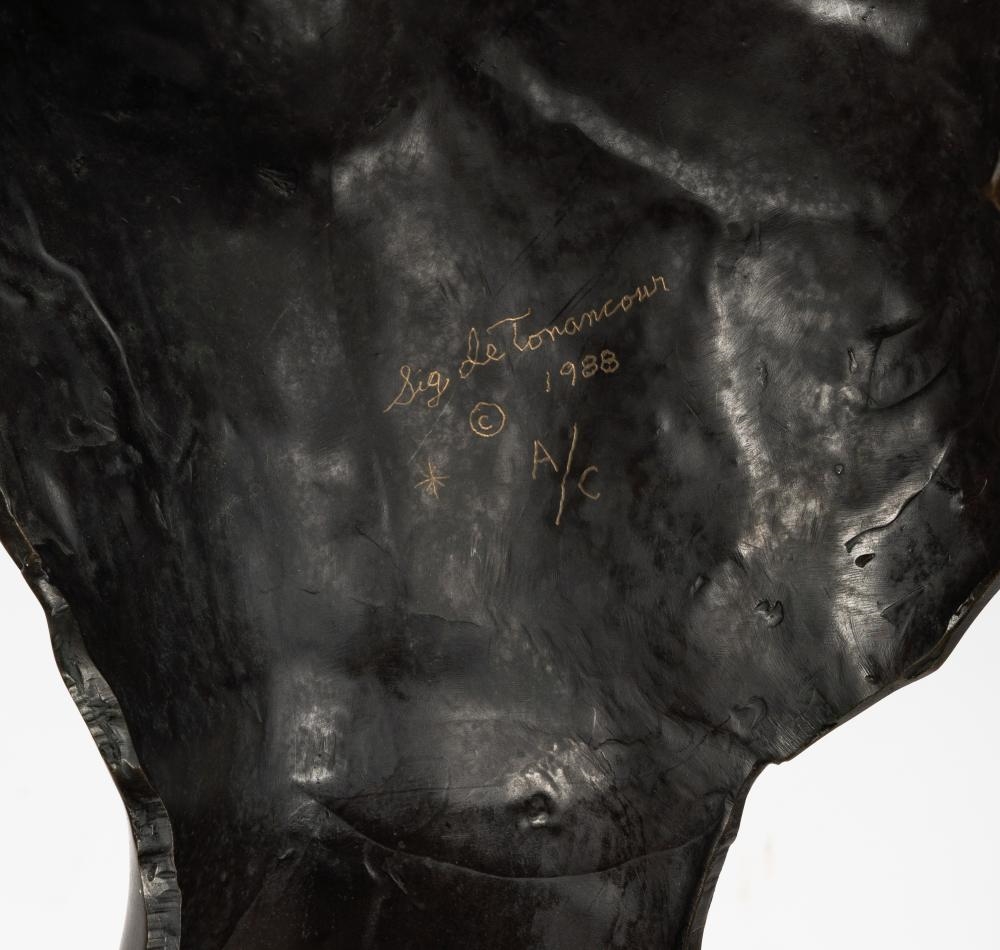 Artwork by Sig De Tonancour, : Female Torso, Made of bronze, mounted