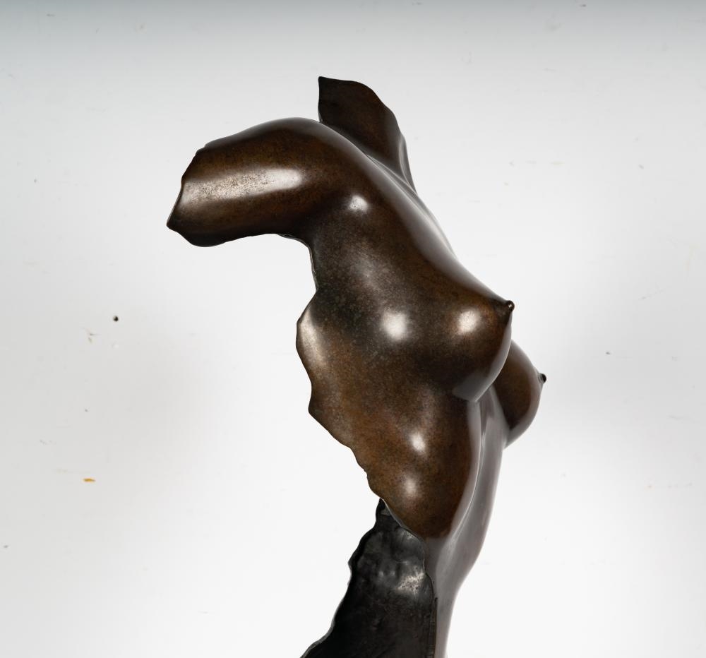 Artwork by Sig De Tonancour, : Female Torso, Made of bronze, mounted