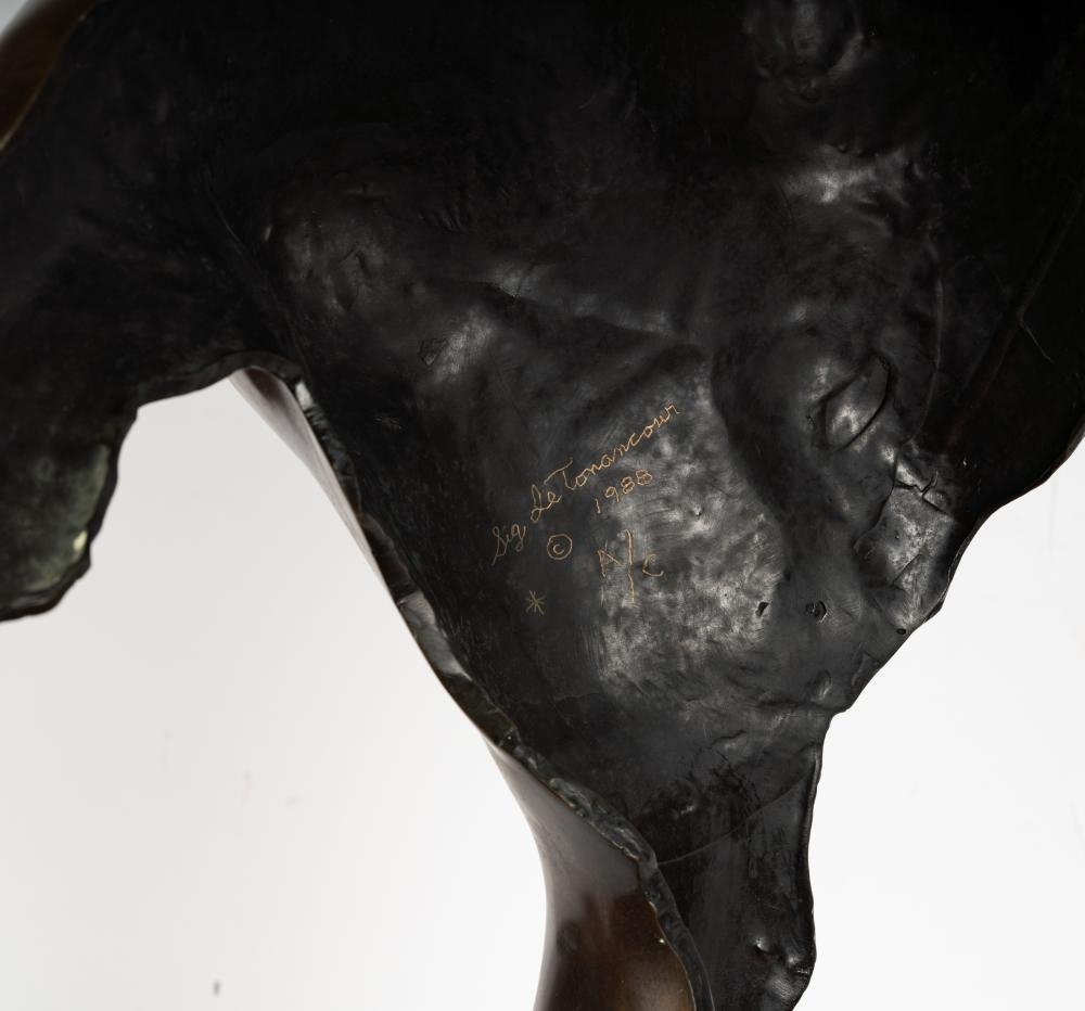 Artwork by Sig De Tonancour, : Female Torso, Made of bronze, mounted