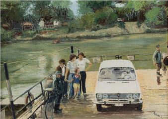 With A Car "Lada 1500" On The Ferryboat - Antal L. Jelzéssel