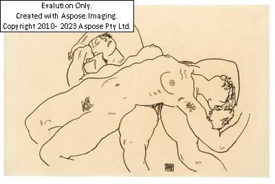 Zwei weibliche Akte (Two female nudes) by Egon Schiele, 1918