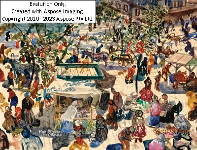 Eine Straße in Odessa (A street in Odessa) by Oskar Laske, circa 1918
