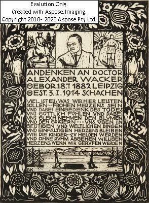 Broncia Koller-Pinell | Andenken an Doctor Alexander Wacker (1914 ...
