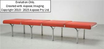 4er Link Sitzbank aus der Modellserie 656, Entwurf John Behringer - John Behringer