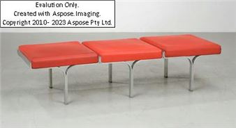 3er Link Sitzbank aus der Modellserie 656, Entwurf John Behringer - John Behringer