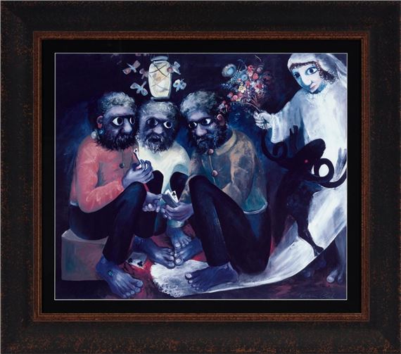 Arthur Merric Bloomfield‏ Boyd Three Shearers Playing for a Bride