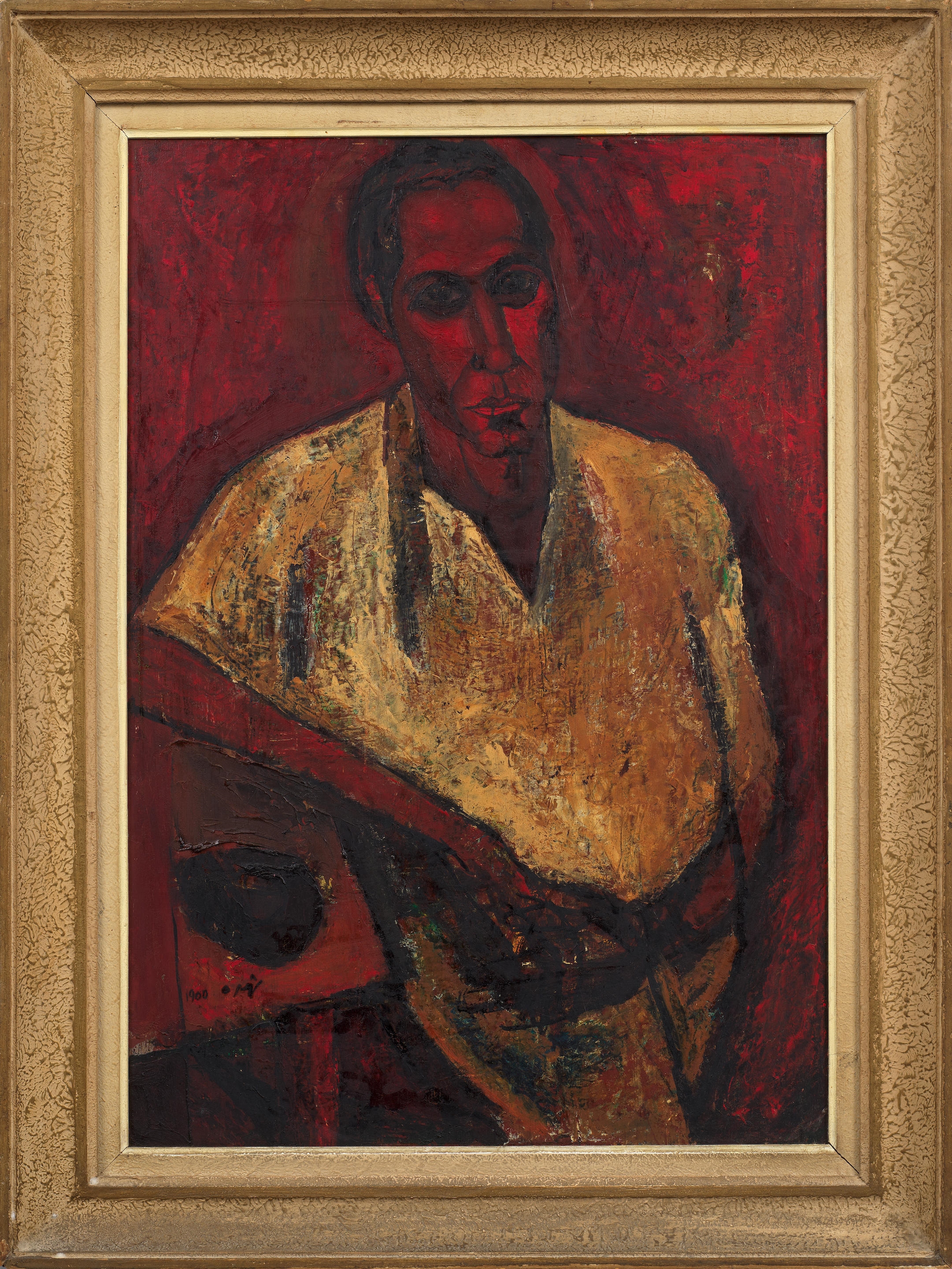 Ibrahim Shahda | Male Portrait (1955) | MutualArt