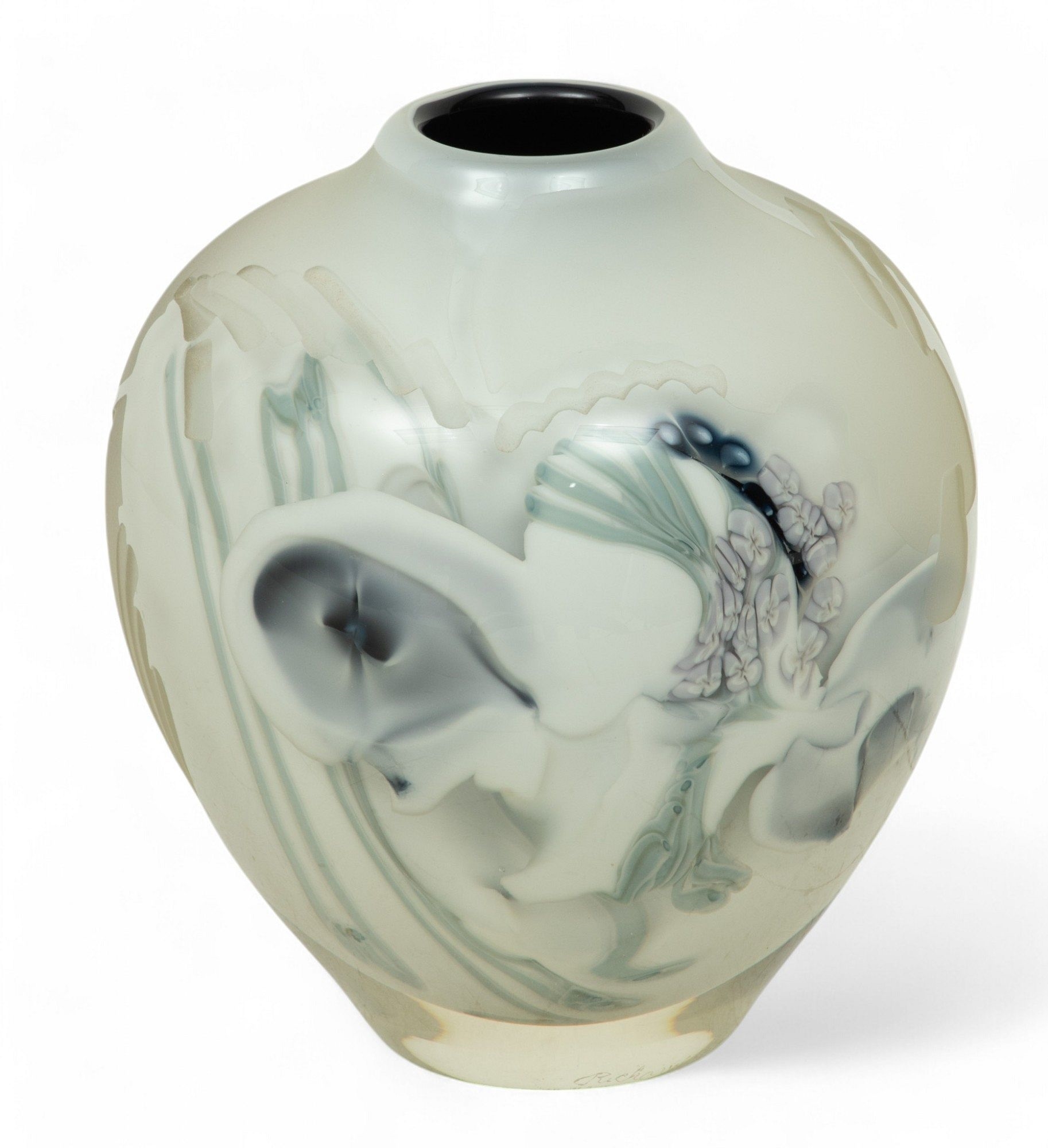 Richard Ritter | Richard Ritter (Detroit, B. 1940) Studio Glass Floral ...