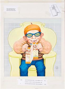 A Jaffee-themed MAD Fold-In - &quot;What honor should the creator of the MAD Fold-Ins be given?&quot;
AL JAFFEE - Al Jaffee